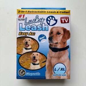 💠3/$10 2-in-1 Retractable Leash & Collar - Black